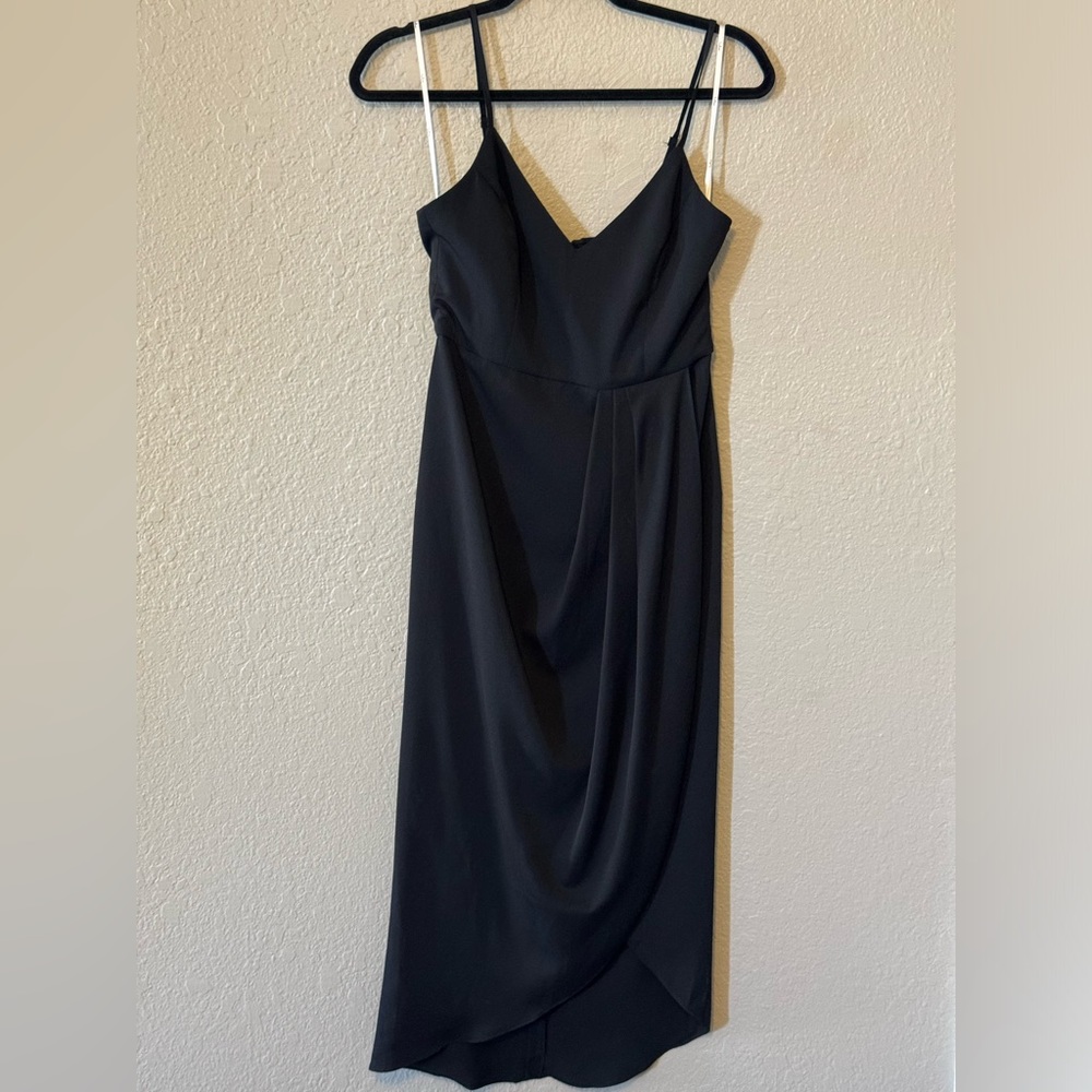 Lulu’s Reinette Black Midi Dress